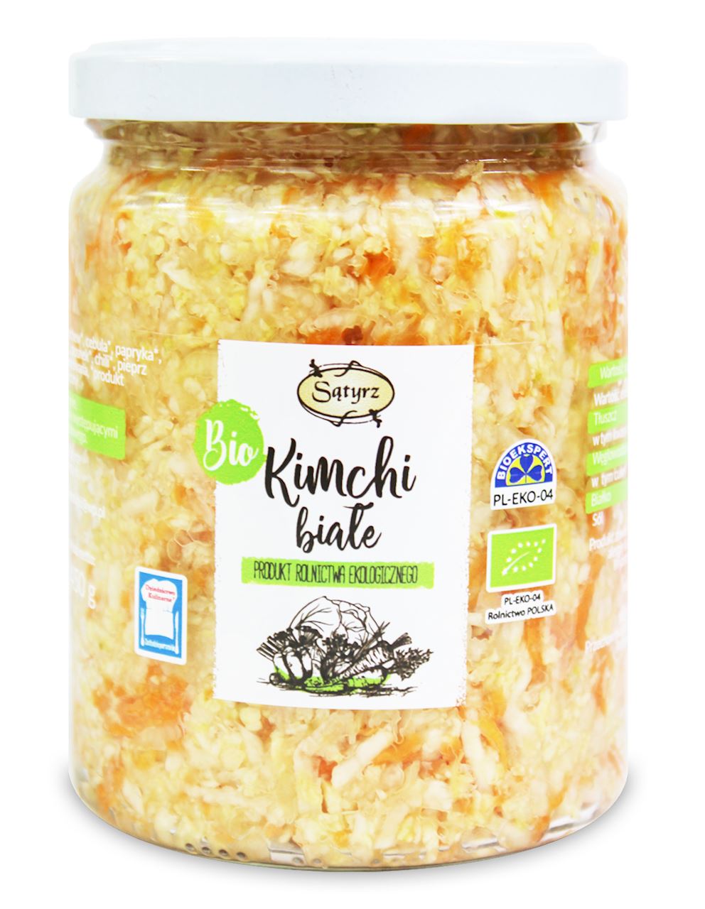 KIMCHI BIAŁE BIO 450 g - SĄTYRZ KIMCHI BIAŁE BIO 450 g - SĄTYRZ