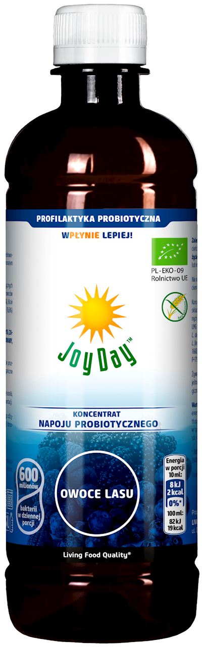 KONCENTRAT NAPOJU PROBIOTYCZNEGO OWOCE LASU BEZGLUTENOWY BIO 500 ml - JOY DAY KONCENTRAT NAPOJU PROBIOTYCZNEGO OWOCE LASU BEZGLUTENOWY BIO 500 ml - JOY DAY