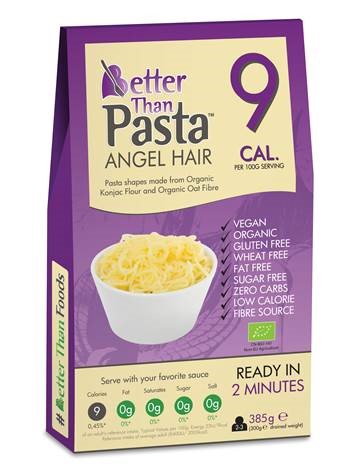 MAKARON (KONJAC) ANGEL HAIR BEZGLUTENOWY BIO 385 g (300 g) - BETTER THAN FOODS MAKARON (KONJAC) ANGEL HAIR BEZGLUTENOWY BIO 385 g (300 g) - BETTER THAN FOODS