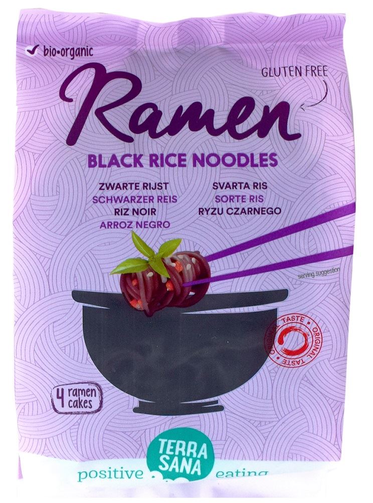 MAKARON (Z RYŻU CZARNEGO) RAMEN BEZGLUTENOWY BIO 280 g - TERRASANA MAKARON (Z RYŻU CZARNEGO) RAMEN BEZGLUTENOWY BIO 280 g - TERRASANA