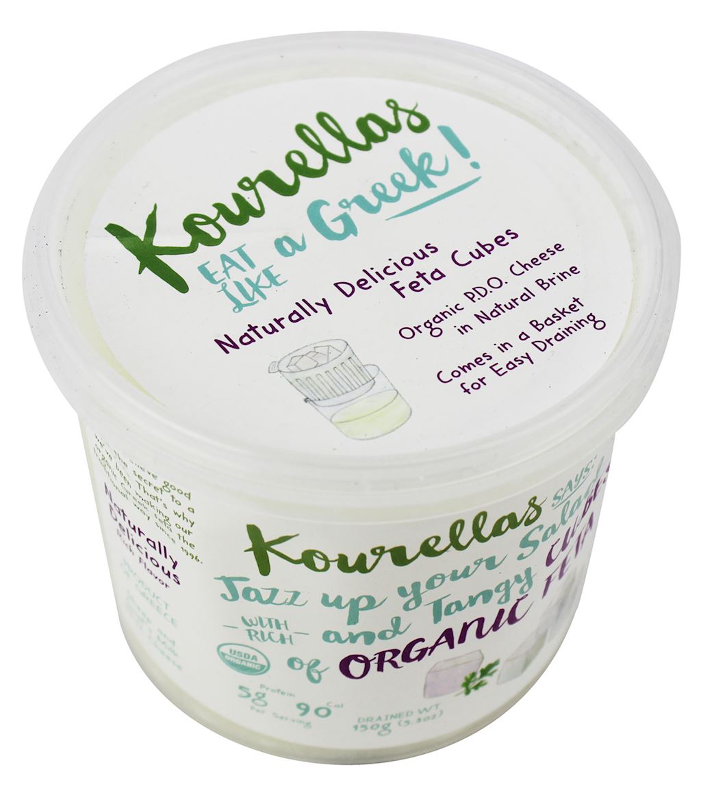 SER FETA W KOSTKACH W ZALEWIE SOLANKOWEJ BIO 350 g (150 g) - KOURELLAS SER FETA W KOSTKACH W ZALEWIE SOLANKOWEJ BIO 350 g (150 g) - KOURELLAS