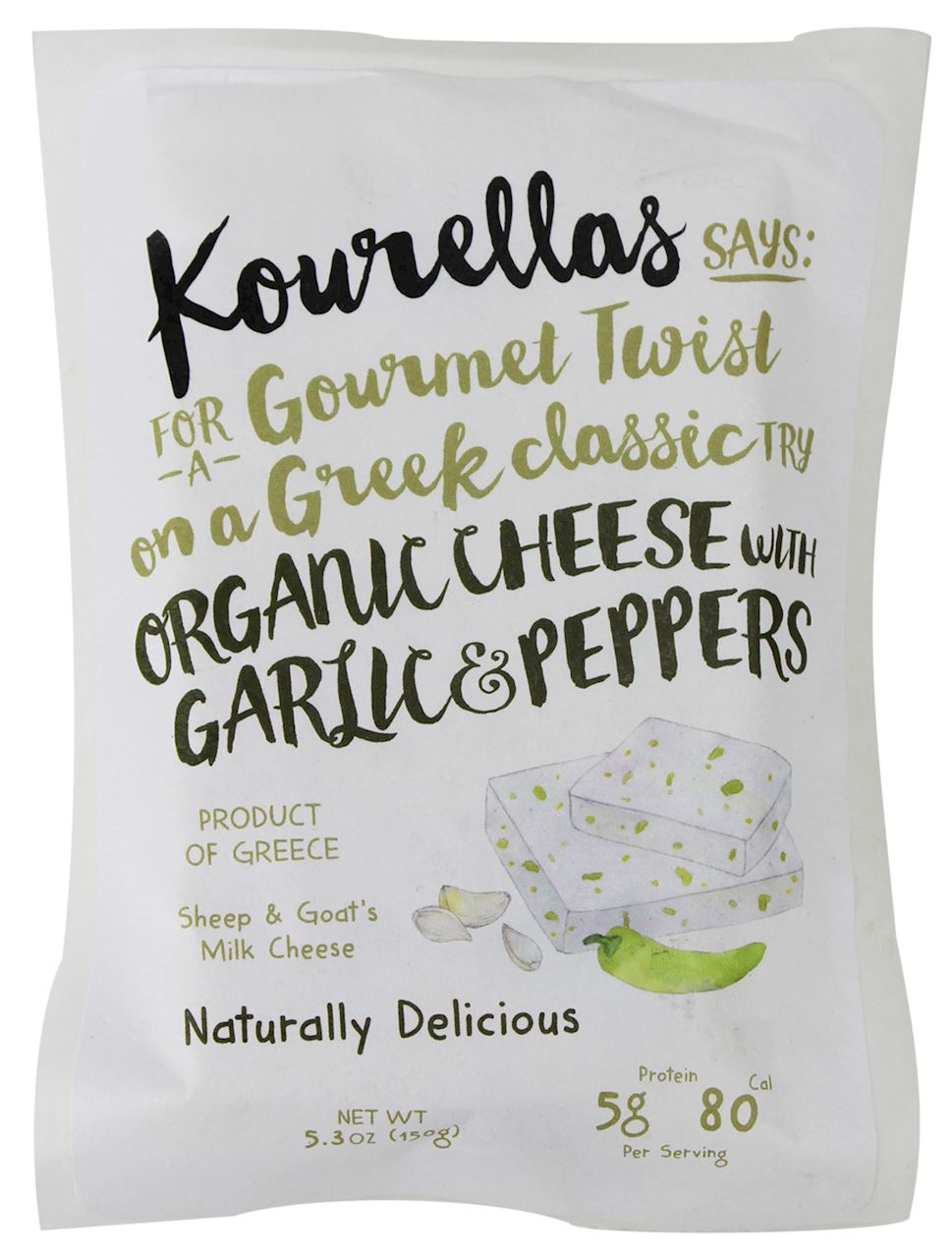 OWCZY SER Z CZOSNKIEM I PAPRYKĄ BIO 150 g - KOURELLAS OWCZY SER Z CZOSNKIEM I PAPRYKĄ BIO 150 g - KOURELLAS
