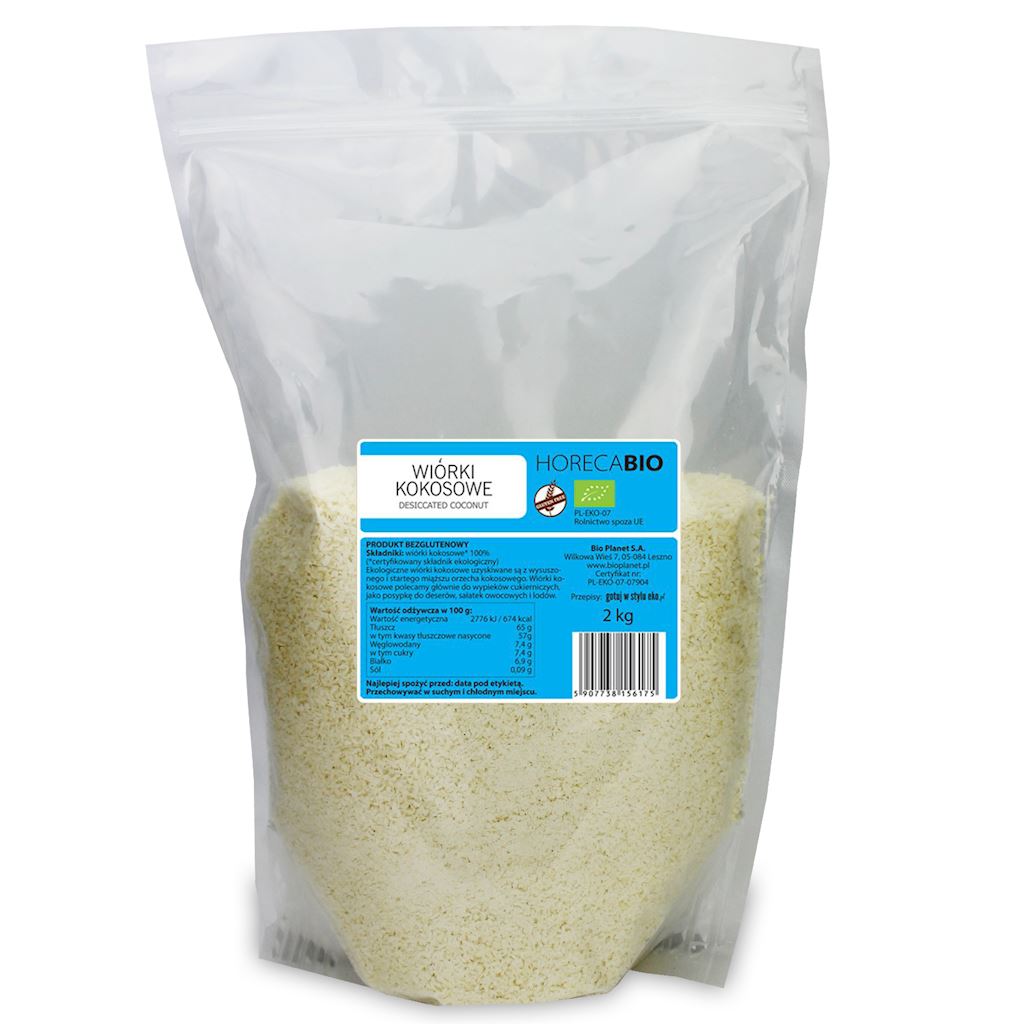 WIÓRKI KOKOSOWE BEZGLUTENOWE BIO 2 kg - HORECA WIÓRKI KOKOSOWE BEZGLUTENOWE BIO 2 kg - HORECA