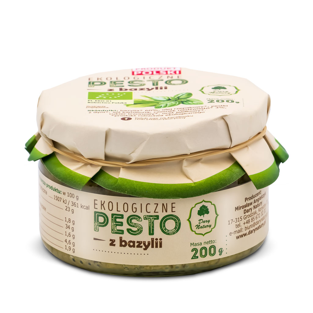 PESTO Z BAZYLII BIO 200 g - DARY NATURY PESTO Z BAZYLII BIO 200 g - DARY NATURY