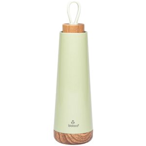 BUTELKA TERMICZNA Z SILIKONOWYM UCHWYTEM JASNOZIELONA 500 ml - CHIC-MIC