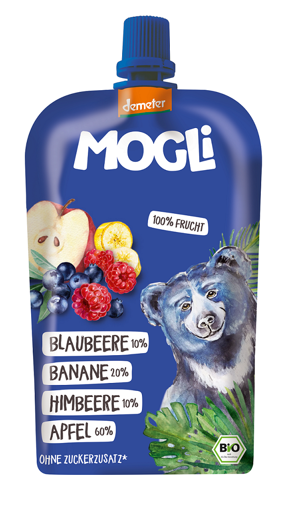 PRZECIER OWOCOWY JABŁKO - BANAN - JAGODA BEZ DODATKU CUKRÓW DEMETER BIO 120 g - MOGLI PRZECIER OWOCOWY JABŁKO - BANAN - JAGODA BEZ DODATKU CUKRÓW DEMETER BIO 120 g - MOGLI