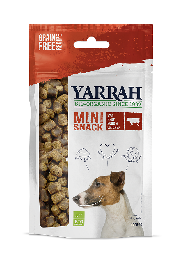 (DLA PSA) PRZYSMAK - MINI SNACKI Z WOŁOWINĄ BIO 100 g - YARRAH (DLA PSA) PRZYSMAK - MINI SNACKI Z WOŁOWINĄ BIO 100 g - YARRAH