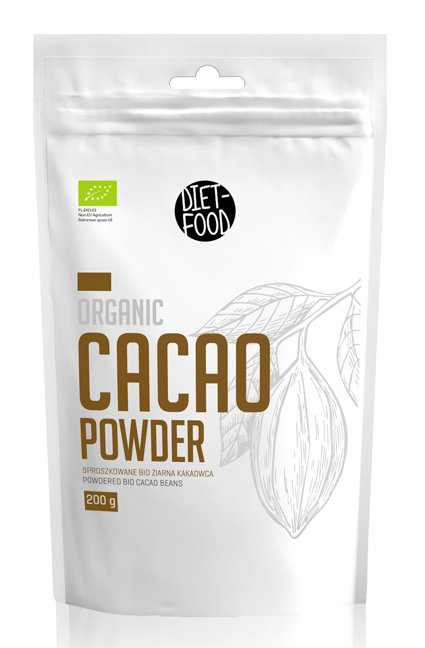 KAKAO W PROSZKU O OBNIŻONEJ ZAWARTOŚCI TŁUSZCZU BIO 200 g - DIET-FOOD KAKAO W PROSZKU O OBNIŻONEJ ZAWARTOŚCI TŁUSZCZU BIO 200 g - DIET-FOOD