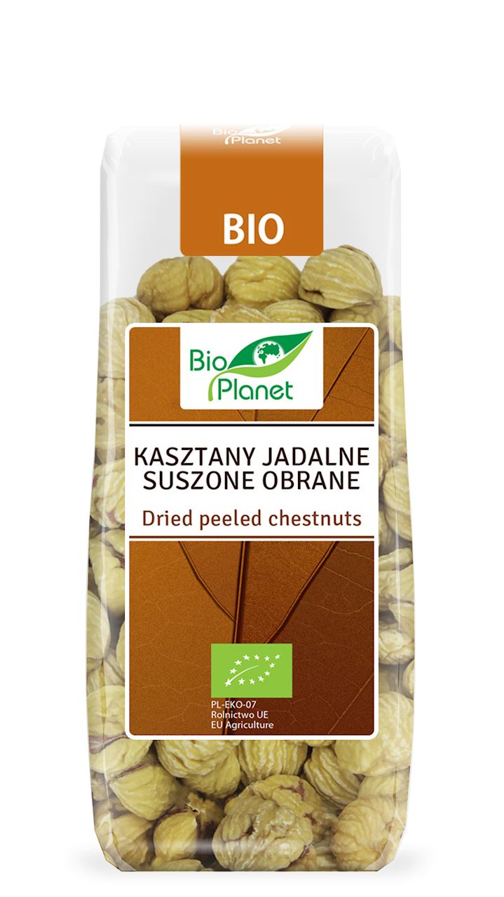 KASZTANY JADALNE SUSZONE OBRANE BIO 200 g - BIO PLANET KASZTANY JADALNE SUSZONE OBRANE BIO 200 g - BIO PLANET
