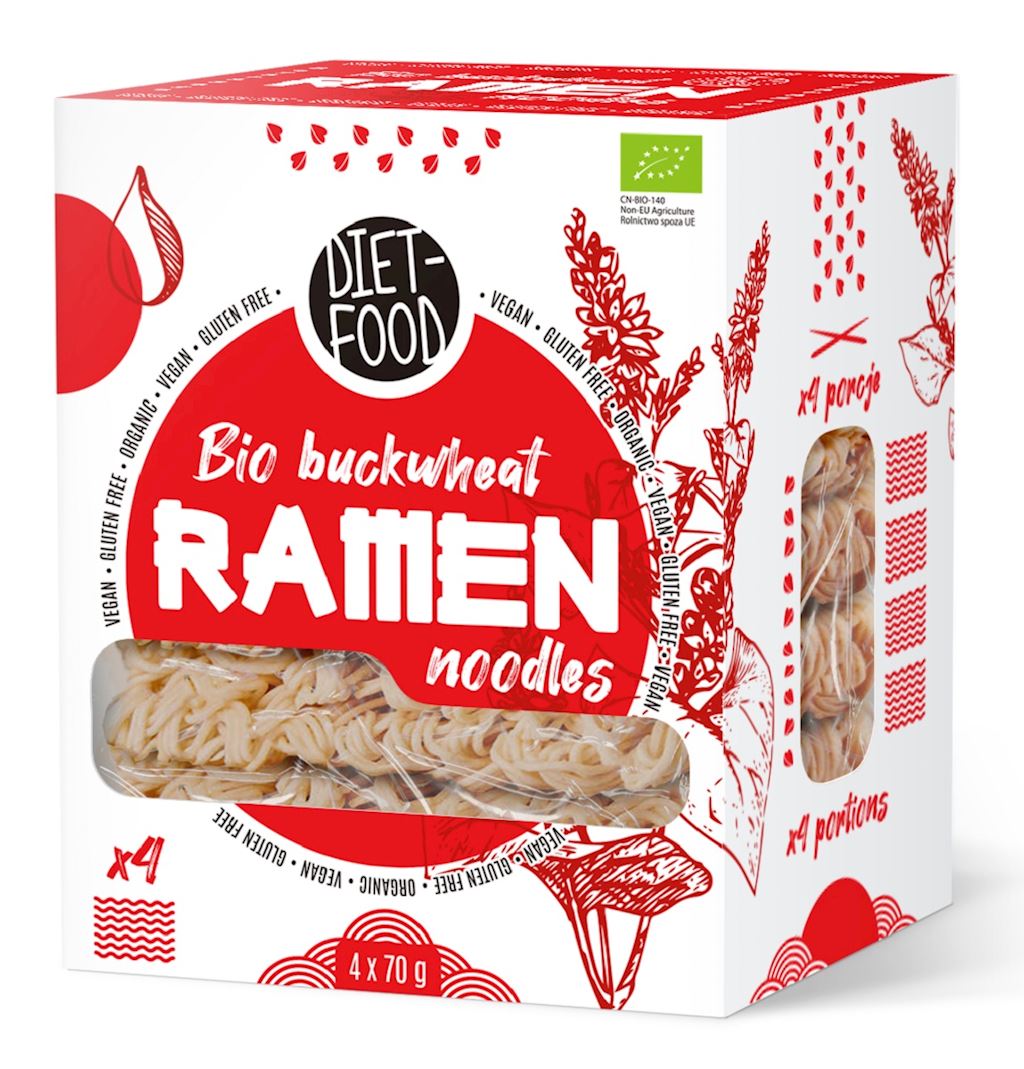 MAKARON (GRYCZANY) RAMEN BEZGLUTENOWY BIO 280 g - DIET-FOOD MAKARON (GRYCZANY) RAMEN BEZGLUTENOWY BIO 280 g - DIET-FOOD