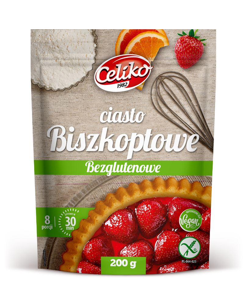 MIESZANKA DO WYPIEKU CIASTA BISZKOPTOWEGO BEZGLUTENOWA 200 g - CELIKO MIESZANKA DO WYPIEKU CIASTA BISZKOPTOWEGO BEZGLUTENOWA 200 g - CELIKO