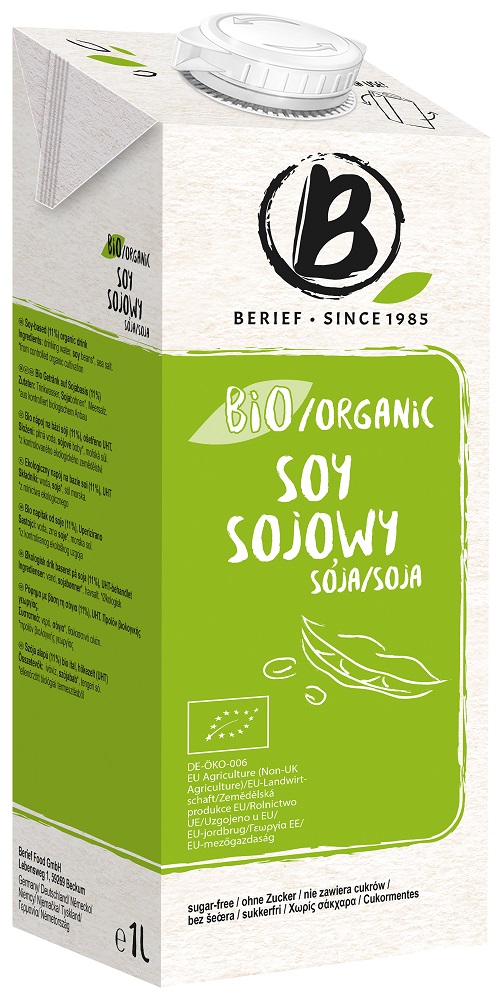 NAPÓJ SOJOWY NATURALNY BEZ CUKRU BEZGLUTENOWY BIO 1 L - BERIEF NAPÓJ SOJOWY NATURALNY BEZ CUKRU BEZGLUTENOWY BIO 1 L - BERIEF