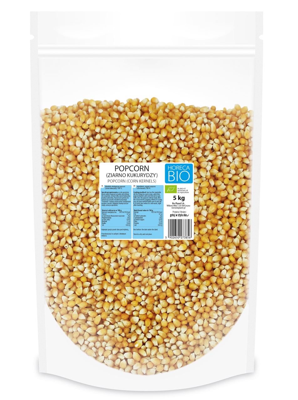 POPCORN (ZIARNO KUKURYDZY) BIO 5 kg - HORECA POPCORN (ZIARNO KUKURYDZY) BIO 5 kg - HORECA