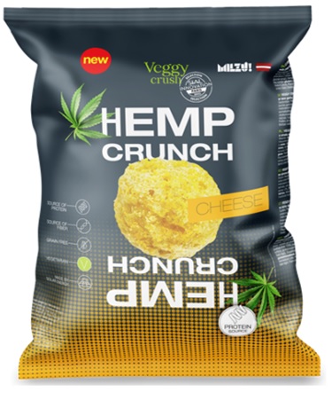 CHRUPKI O SMAKU SEROWYM Z BIAŁKIEM KONOPNYM 100 g - VEGGY CRUSH (MILZU) CHRUPKI O SMAKU SEROWYM Z BIAŁKIEM KONOPNYM 100 g - VEGGY CRUSH (MILZU)