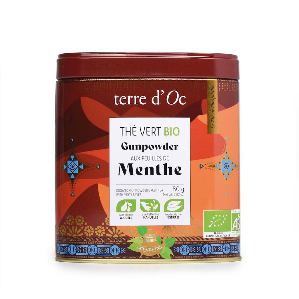 HERBATA ZIELONA GUNPOWDER Z MIĘTĄ BIO 80 g - TERRE D'OC HERBATA ZIELONA GUNPOWDER Z MIĘTĄ BIO 80 g - TERRE D'OC
