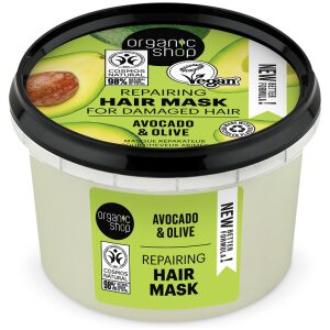 MASKA REGENERUJĄCA DO WŁOSÓW ZNISZCZONYCH OLEJEK Z AWOKADO I OLIWA Z OLIWEK ECO 250 ml - ORGANIC SHOP