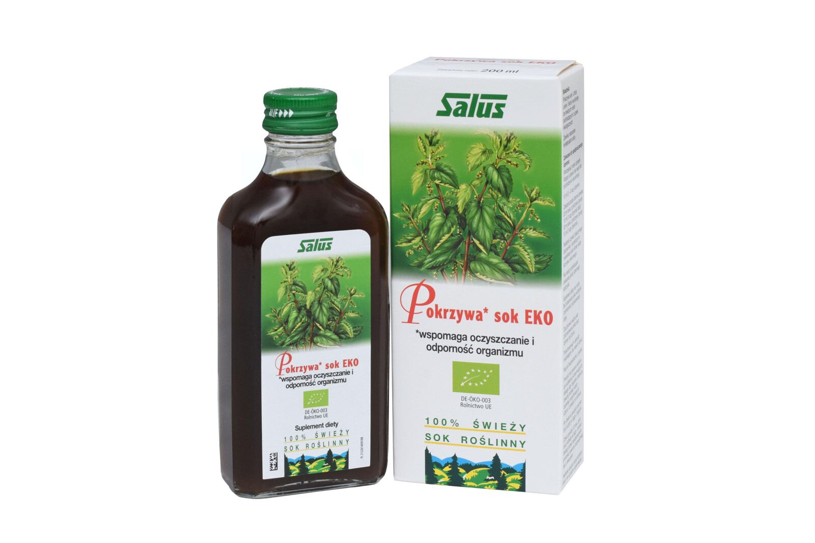 SOK Z POKRZYWY BIO 200 ml - SALUS SOK Z POKRZYWY BIO 200 ml - SALUS