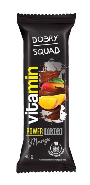 BATON VITAMIN POWER MACA BEZ DODATKU CUKRU 40 g - DOBRY SQUAD BATON VITAMIN POWER MACA BEZ DODATKU CUKRU 40 g - DOBRY SQUAD