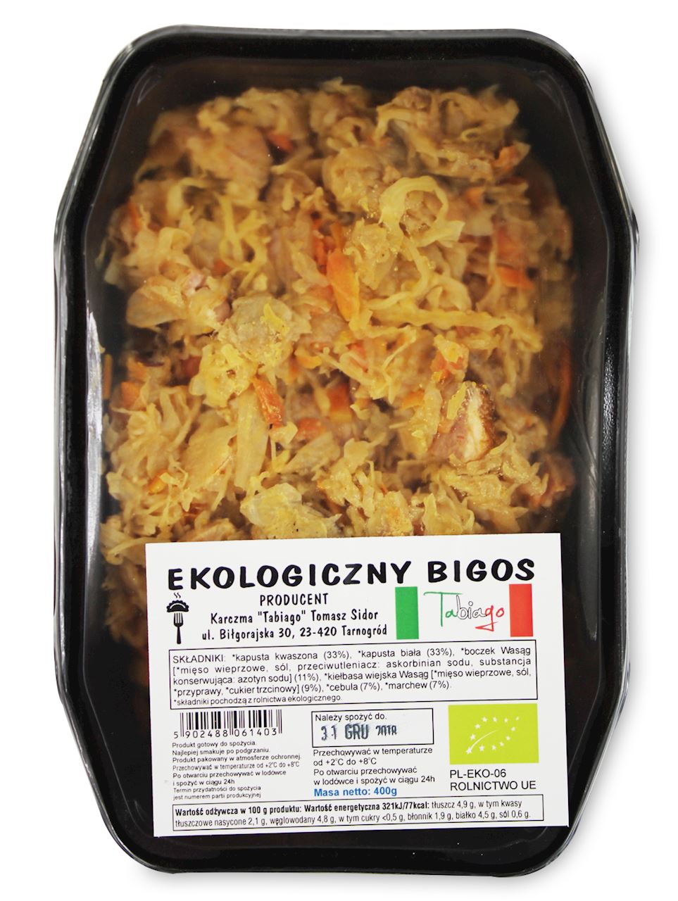 BIGOS BIO 400 g - KARCZMA TABIAGO (NA ZAMÓWIENIE) BIGOS BIO 400 g - KARCZMA TABIAGO (NA ZAMÓWIENIE)