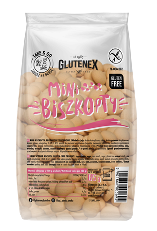 BISZKOPTY MINI BEZGLUTENOWE 85 g - GLUTENEX BISZKOPTY MINI BEZGLUTENOWE 85 g - GLUTENEX