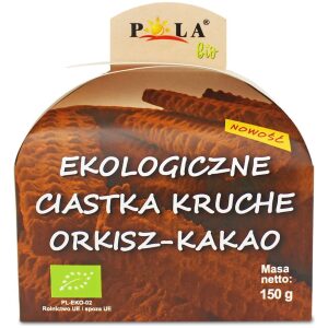 CIASTKA KRUCHE ORKISZOWE KAKAOWE BIO 150 g - POLA