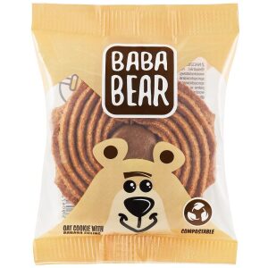 CIASTKO OWSIANE Z NADZIENIEM BANANOWYM 50 g - BABA BEAR
