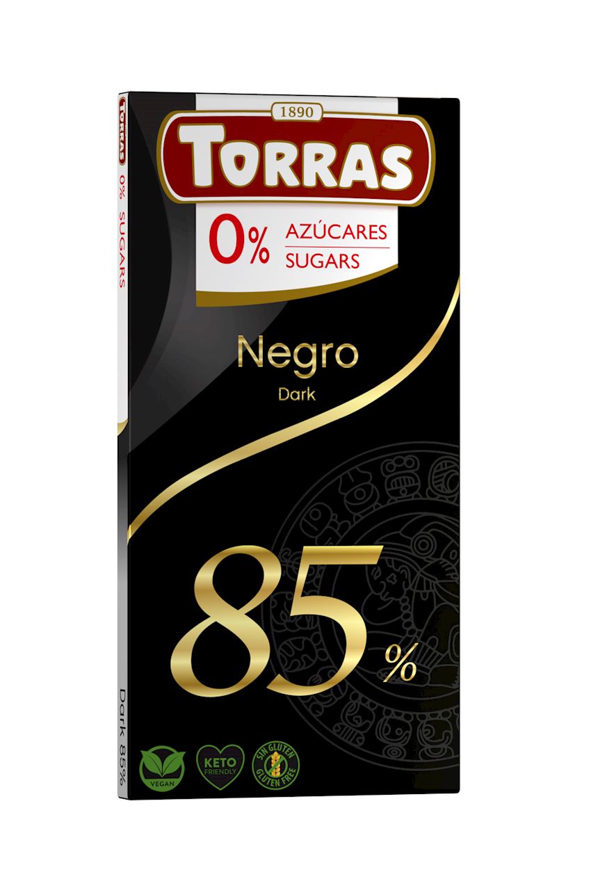CZEKOLADA GORZKA 85 % BEZ CUKRU BEZGLUTENOWA 75 g - TORRAS CZEKOLADA GORZKA 85 % BEZ CUKRU BEZGLUTENOWA 75 g - TORRAS