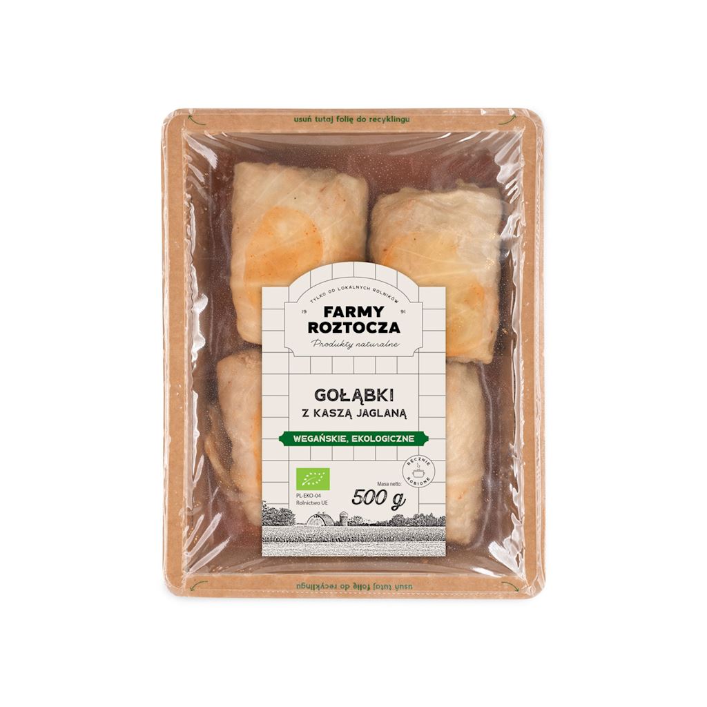 GOŁĄBKI WEGAŃSKIE Z KASZĄ JAGLANĄ BIO 500 g - FARMY ROZTOCZA (NA ZAMÓWIENIE) GOŁĄBKI WEGAŃSKIE Z KASZĄ JAGLANĄ BIO 500 g - FARMY ROZTOCZA (NA ZAMÓWIENIE)