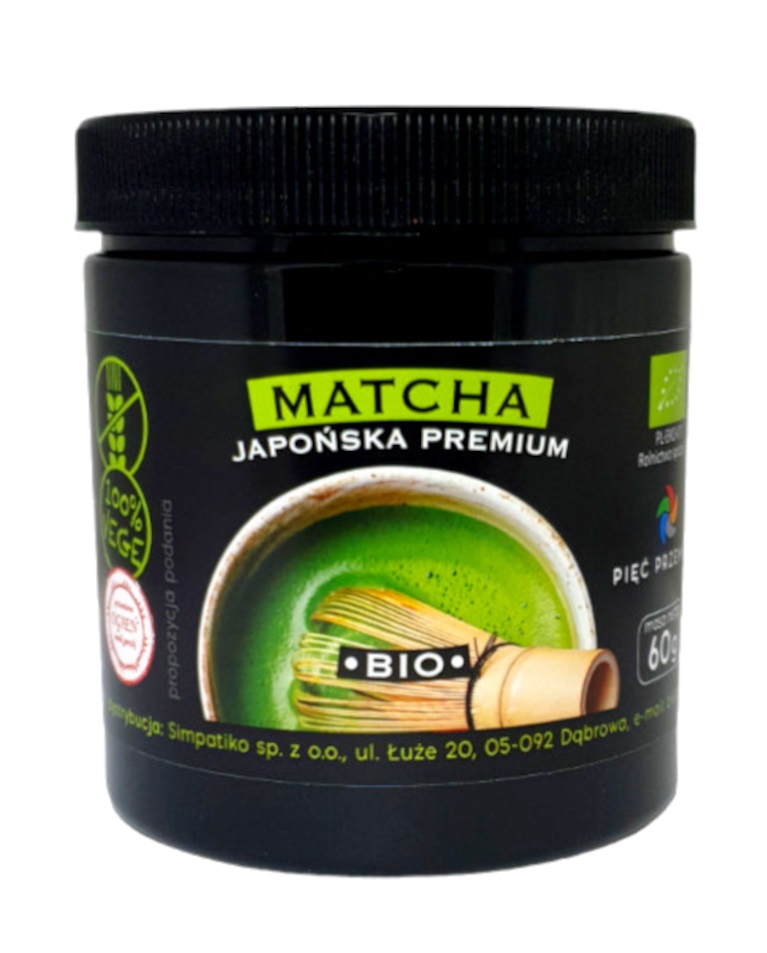 HERBATA ZIELONA MATCHA BEZGLUTENOWA BIO 60 g - PIĘĆ PRZEMIAN HERBATA ZIELONA MATCHA BEZGLUTENOWA BIO 60 g - PIĘĆ PRZEMIAN