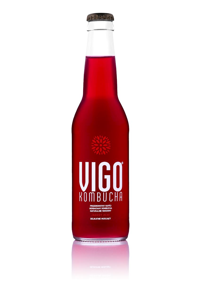 KOMBUCHA JAGODA ACAI BEZGLUTENOWA 330 ml - VIGO KOMBUCHA JAGODA ACAI BEZGLUTENOWA 330 ml - VIGO