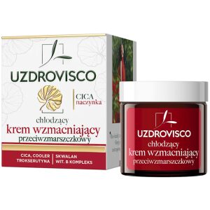 KREM DO TWARZY CHŁODZĄCY PRZECIWZMARSZCZKOWY DO CERY NACZYNKOWEJ 50 ml - UZDROVISCO (CICA)