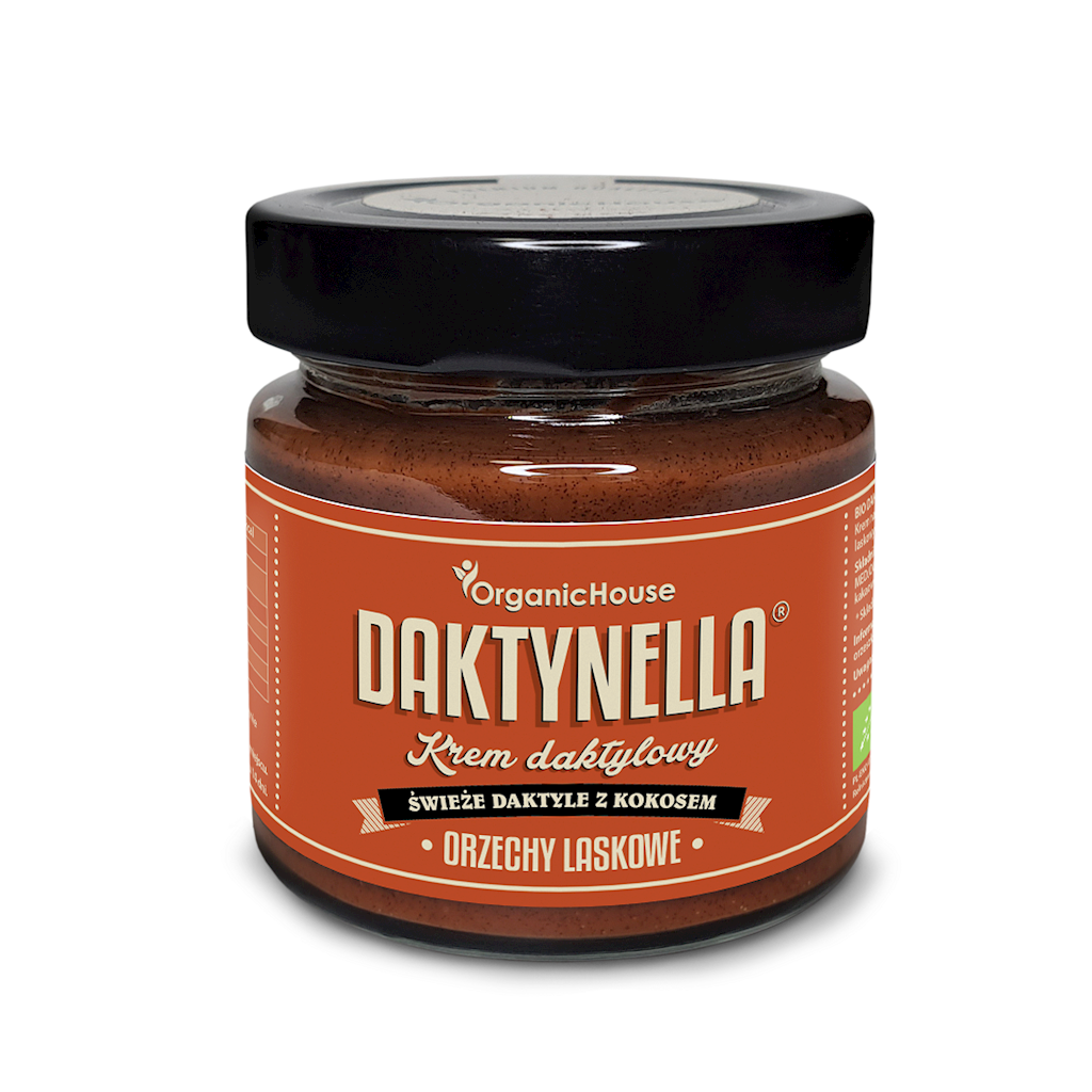 KREM KOKOSOWO - DAKTYLOWY ORZECHY LASKOWE BEZGLUTENOWY BIO 190 g - ORGANICHOUSE (DAKTYNELLA) KREM KOKOSOWO - DAKTYLOWY ORZECHY LASKOWE BEZGLUTENOWY BIO 190 g - ORGANICHOUSE (DAKTYNELLA)