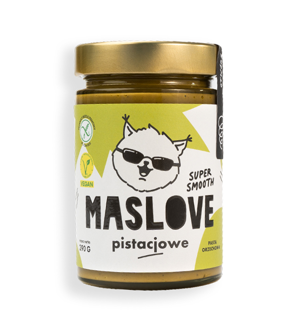 KREM PISTACJOWY SUPER SMOOTH BEZGLUTENOWY 290 g - MASLOVE KREM PISTACJOWY SUPER SMOOTH BEZGLUTENOWY 290 g - MASLOVE