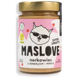 KREM Z ORZECHÓW NERKOWCA Z BERBERYSEM I MORELĄ SUPER SMOOTH BEZGLUTENOWY 290 g - MASLOVE