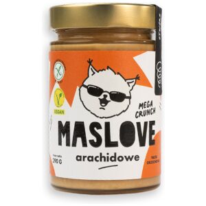 KREM Z ORZESZKÓW ZIEMNYCH MEGA CRUNCHY BEZGLUTENOWY 290 g - MASLOVE