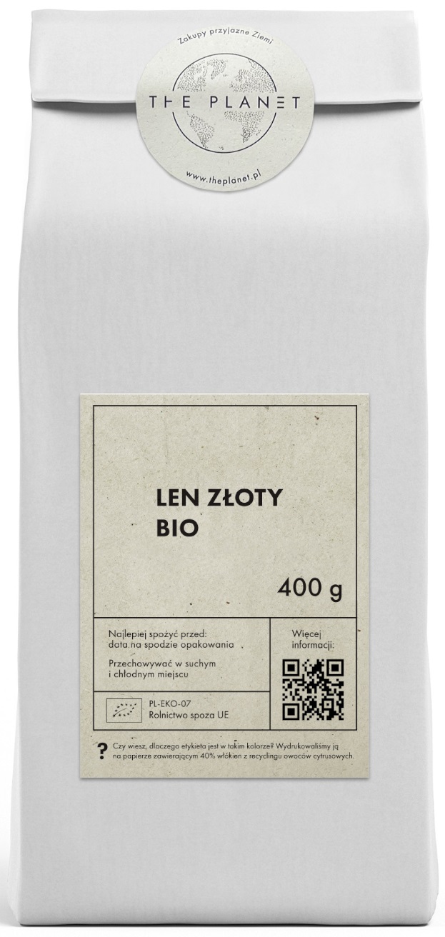 LEN ZŁOTY BIO 400 g - THE PLANET LEN ZŁOTY BIO 400 g - THE PLANET