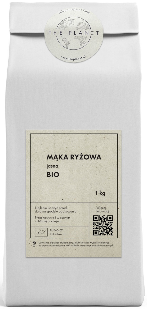 MĄKA RYŻOWA JASNA BIO 1 kg - THE PLANET MĄKA RYŻOWA JASNA BIO 1 kg - THE PLANET
