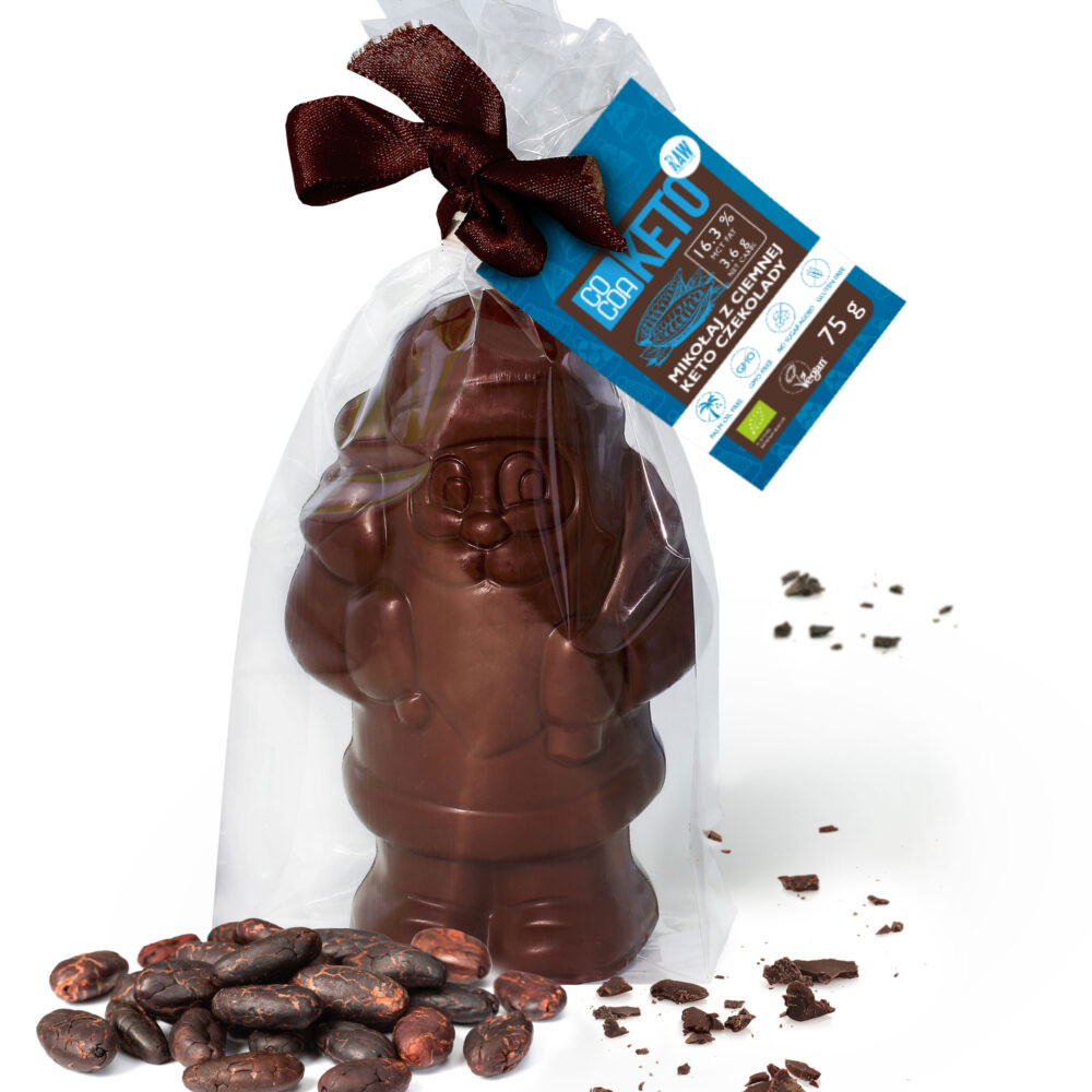 MIKOŁAJ Z CIEMNEJ CZEKOLADY KETO BIO 75 g - COCOA (PRODUKT SEZONOWY) MIKOŁAJ Z CIEMNEJ CZEKOLADY KETO BIO 75 g - COCOA (PRODUKT SEZONOWY)