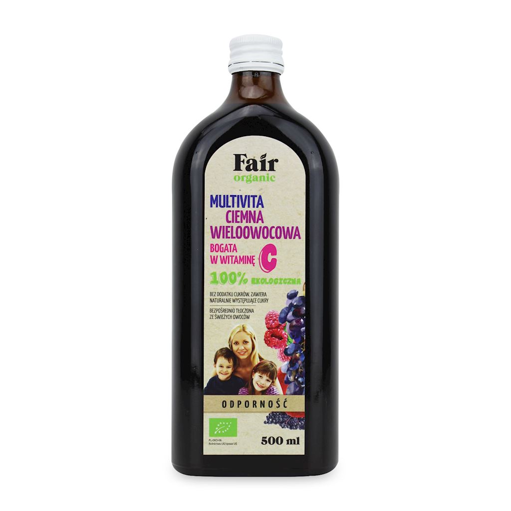 MULTIVITA WIELOOWOCOWA BEZ DODATKU CUKRU BIO 500 ml - FAIR ORGANIC MULTIVITA WIELOOWOCOWA BEZ DODATKU CUKRU BIO 500 ml - FAIR ORGANIC