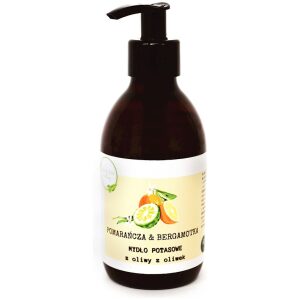 MYDŁO POTASOWE Z OLIWY Z OLIWEK POMARAŃCZA - BERGAMOTKA 300 ml - KOSZYCZEK NATURY