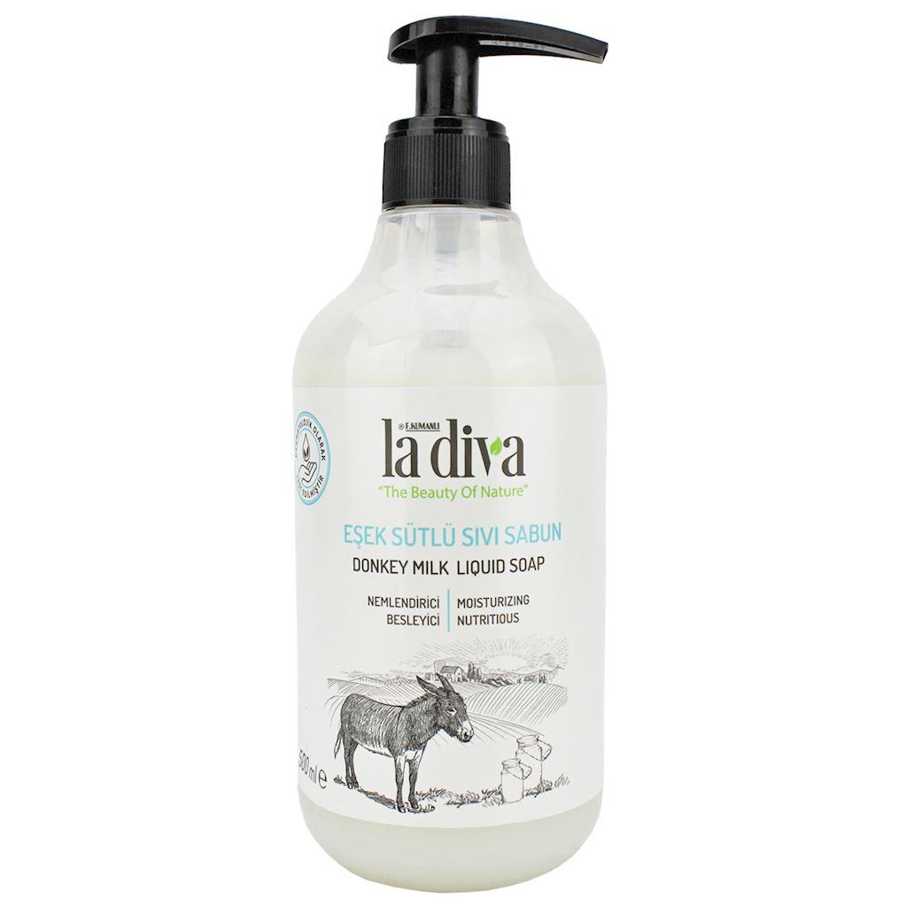 MYDŁO W PŁYNIE DO RĄK Z OŚLIM MLEKIEM 500 ml - LA DIVA MYDŁO W PŁYNIE DO RĄK Z OŚLIM MLEKIEM 500 ml - LA DIVA