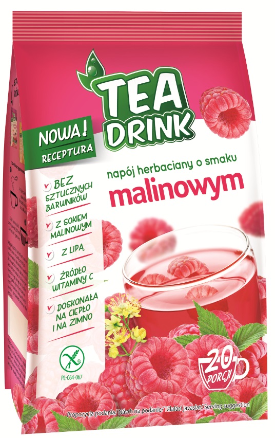 NAPÓJ HERBACIANY O SMAKU MALINOWYM BEZGLUTENOWY 300 g - CELIKO (TEA DRINK) NAPÓJ HERBACIANY O SMAKU MALINOWYM BEZGLUTENOWY 300 g - CELIKO (TEA DRINK)