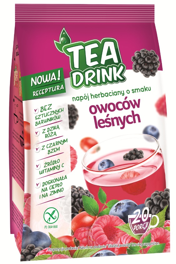 NAPÓJ HERBACIANY O SMAKU OWOCÓW LEŚNYCH BEZGLUTENOWY 300 g - CELIKO (TEA DRINK) NAPÓJ HERBACIANY O SMAKU OWOCÓW LEŚNYCH BEZGLUTENOWY 300 g - CELIKO (TEA DRINK)
