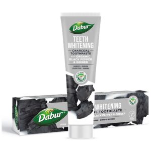 PASTA DO ZĘBÓW WYBIELAJĄCA WĘGLOWA Z PIEPRZEM I IMBIREM 100 ml - DABUR