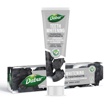 PASTA DO ZĘBÓW WYBIELAJĄCA WĘGLOWA Z PIEPRZEM I IMBIREM 100 ml - DABUR PASTA DO ZĘBÓW WYBIELAJĄCA WĘGLOWA Z PIEPRZEM I IMBIREM 100 ml - DABUR