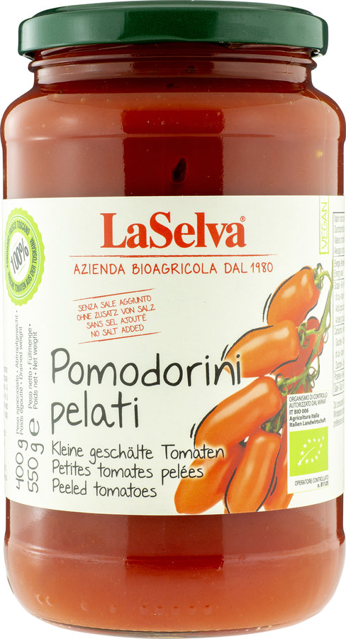 POMIDORY PELATI BIO 550 g - LA SELVA POMIDORY PELATI BIO 550 g - LA SELVA