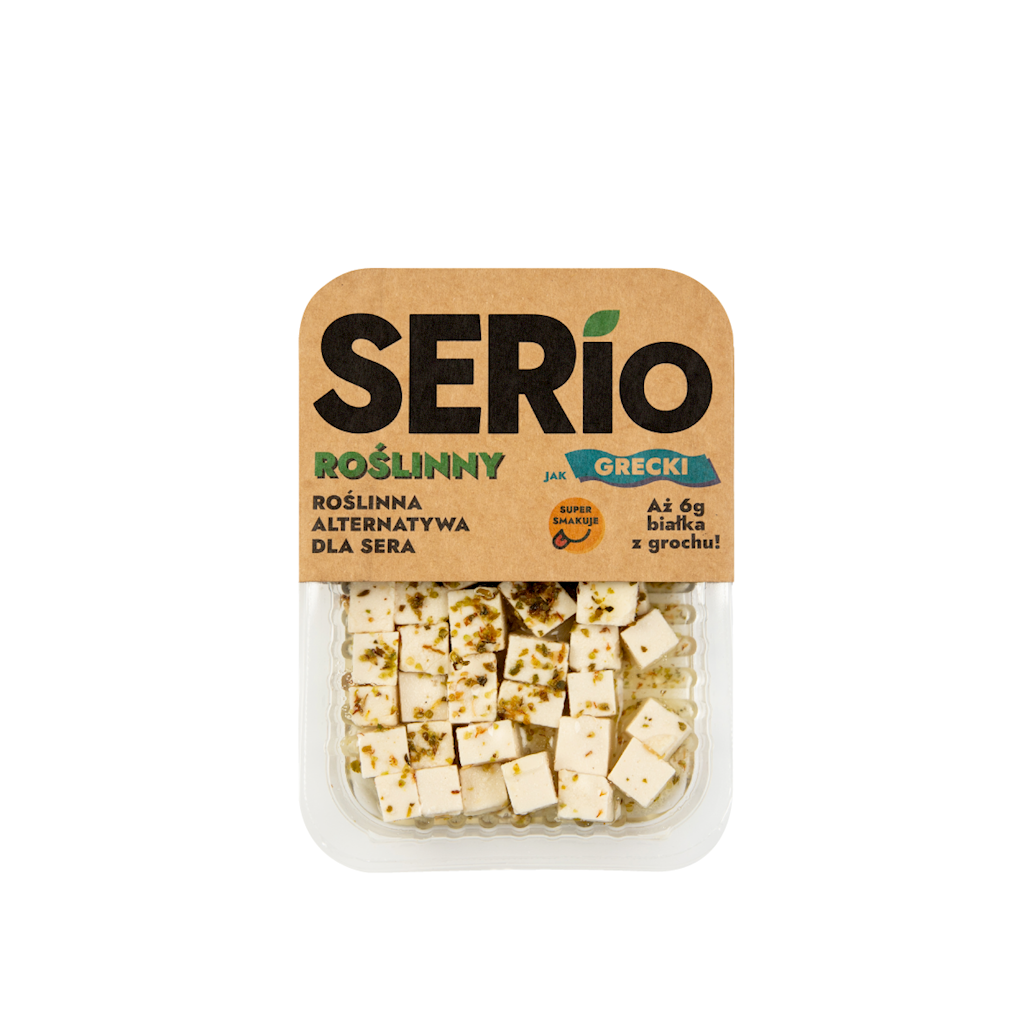 ROŚLINNA ALTERNATYWA DLA SERA "JAK GRECKI" 150 g - SERIO ROŚLINNA ALTERNATYWA DLA SERA "JAK GRECKI" 150 g - SERIO