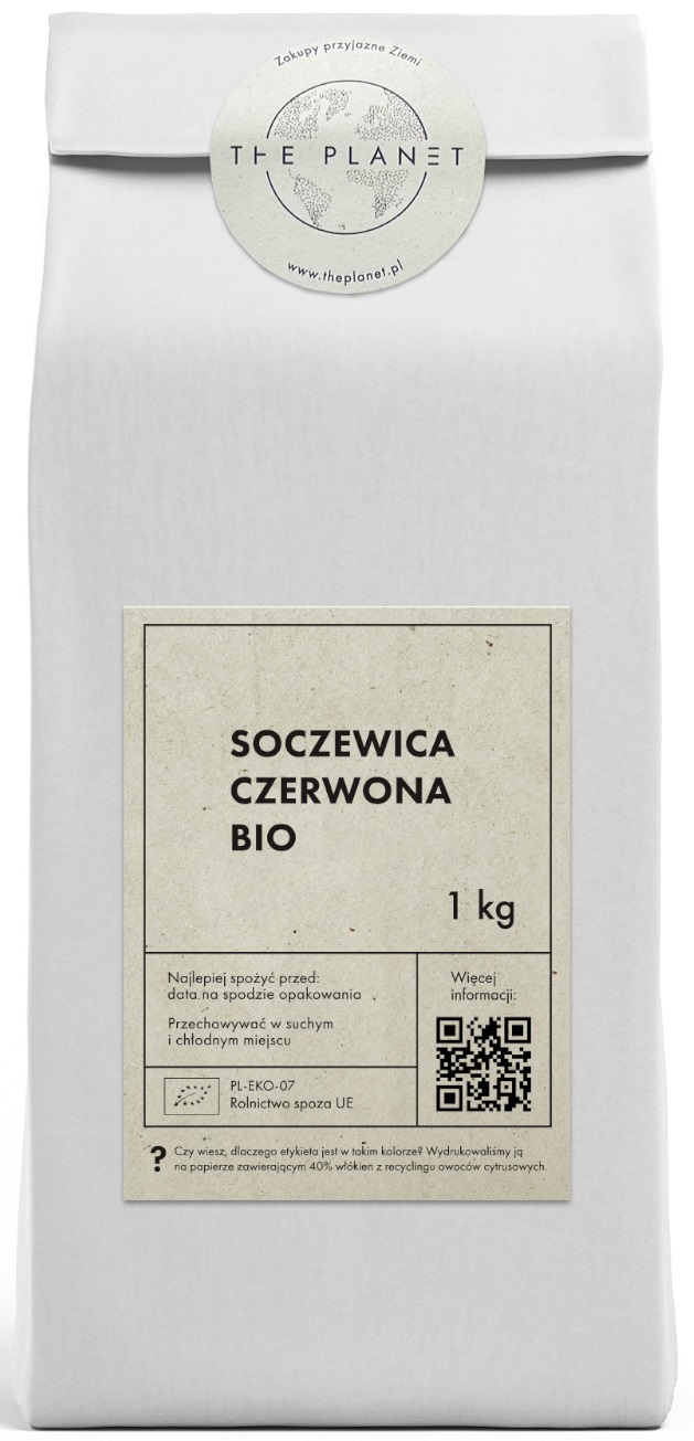 SOCZEWICA CZERWONA BIO 1 kg - THE PLANET SOCZEWICA CZERWONA BIO 1 kg - THE PLANET