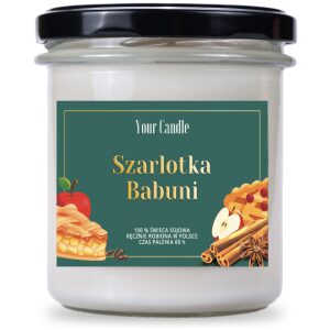 ŚWIECA SOJOWA ZAPACHOWA SZARLOTKA BABUNI 300 ml - YOUR CANDLE (PRODUKT SEZONOWY)