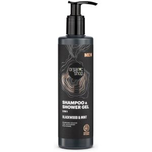 SZAMPON I ŻEL POD PRYSZNIC 2w1 DLA MĘŻCZYZN EKSTRAKT Z KORY DĘBU I MIĘTA ECO 280 ml - ORGANIC SHOP